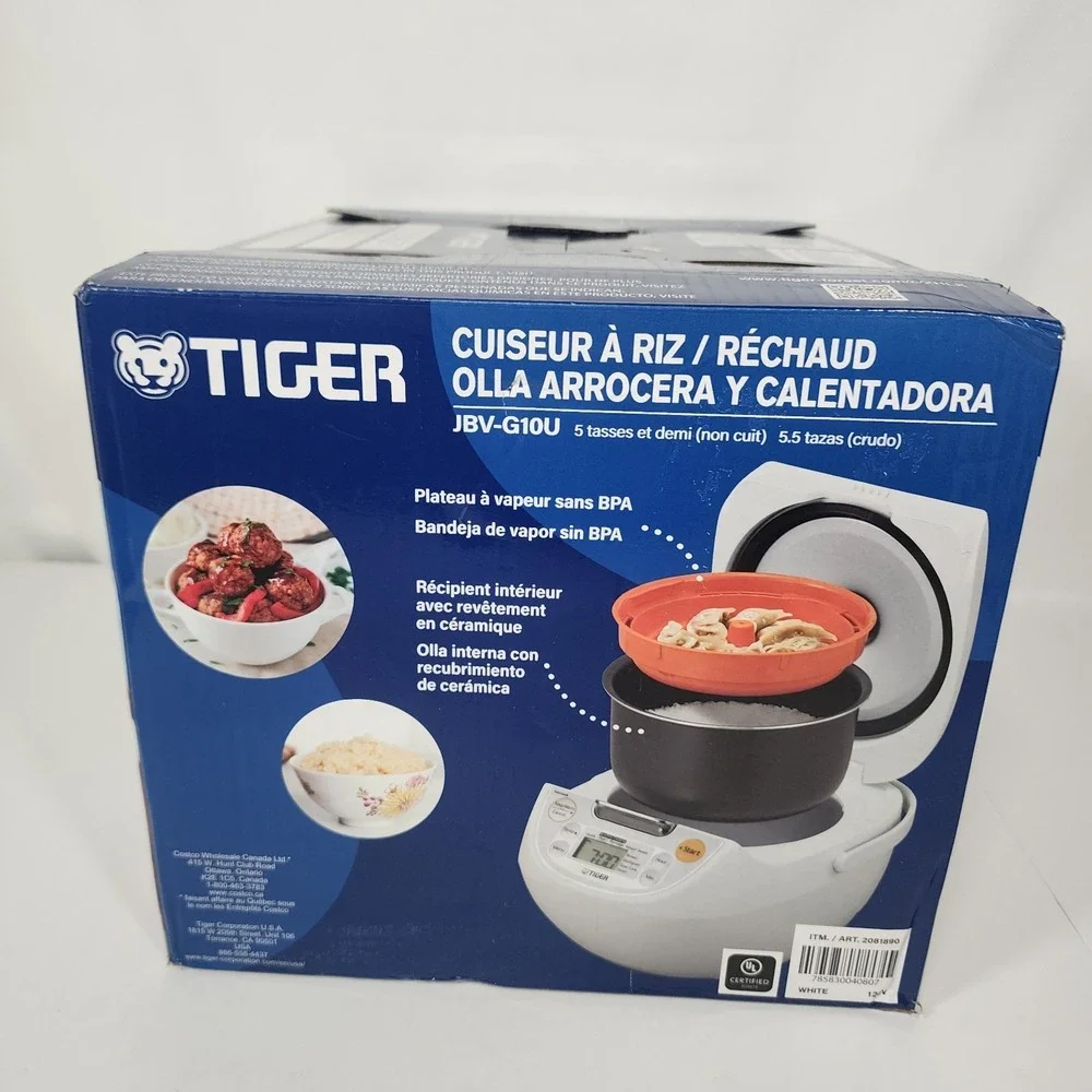 Tiger JBV-G10U 5.5 Cup Rice Cooker Warmer White New Sealed Made in Japan